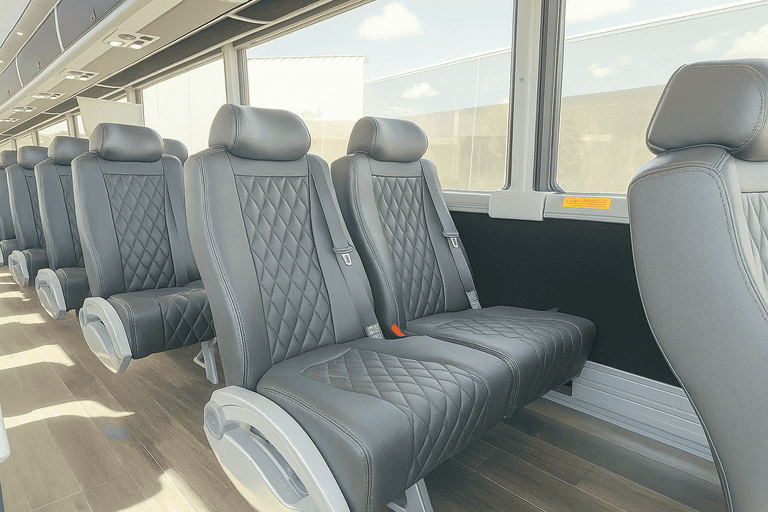 interior of St Cloud Charter Bus charter bus